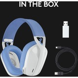 Logitech Gaming G435 LIGHTSPEED, Gaming-Headset weiß, USB-C, Bluetooth