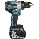 Makita Akku-Kombo-Kit DLX2533TJ, Akku-Bohrschrauber DDF489Z + Akku-Schlagschrauber DTW300Z, 18Volt blau/schwarz, 2x Li-Ionen Akku 5,0Ah, MAKPAC