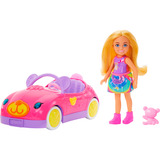 Mattel Chelsea und Teddybär Cabrio Spielzeugauto für Kinder, Puppe 