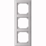 Merten Rahmen dreifach Aluminium bündiger Einbau aluminium, Retail