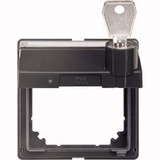 Merten Zwischenring Aquadesign mit Klappdeckel und Schloss, Abdeckung anthrazit, Retail