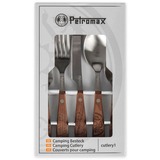 Petromax Camping Besteck, 5-teilig Griffe aus Walnussholz