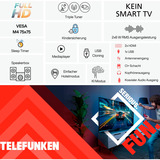 Telefunken XF40P900S, LED-Fernseher 102 cm (40 Zoll), schwarz, FullHD, Triple Tuner, Mediaplayer