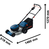 Bosch Professional Akku-Rasenmäher GRA 18V2-46SP Prfessional solo, 36Volt (2x18V) blau, ohne Akku und Ladegerät