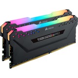 Corsair DIMM 16 GB DDR4-3200 (2x 8 GB) Dual-Kit, Arbeitsspeicher schwarz, CMW16GX4M2C3200C16, Vengeance RGB PRO, INTEL XMP