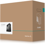 DeepCool CL6600, Tower-Gehäuse schwarz/holz, Tempered Glass