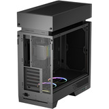 DeepCool CL6600, Tower-Gehäuse schwarz/holz, Tempered Glass