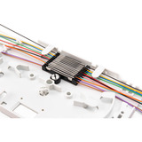 Digitus LWL Crimpspleißschutz, mit Telekomzulassung TS0338/96, Kabelführung silber, 15er Streifen, 