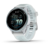 Garmin Forerunner 570, Smartwatch weiß/hellblau, 42 mm, Silikon-Amband