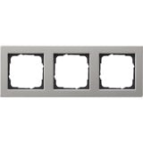 Gira Abdeckrahmen dreifach Edelstahl mit Klemmbefestigung und Schutzart IP20 edelstahl, Retail
