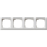 Gira Rahmen vierfach mit Schriftfeld weiß, Retail