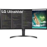 LG 35WN75CP-B, LED-Monitor 88.9 cm (35 Zoll), schwarz/silber, UWQHD, IPS, HDMI, DisplayPort, USB-C, Curved, 100Hz Panel