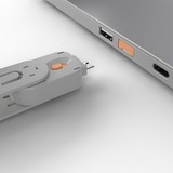 Lindy USB Port Schloss (4 Stück) mit Schlüssel, Diebstahlschutz orange, Code: ORANGE