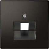 Merten Zentralplatte einfach für Universal-Anschluss-Einsätze, lackiertes Thermoplast, matt anthrazit, Retail