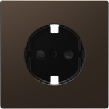 Merten Zentralplatte mit erhöhtem Berührungsschutz aus Metall bronze, Retail