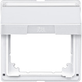 Merten Zwischenring Aquadesign mit Klappdeckel und Beschriftungsfeld, Abdeckung weiß, Retail