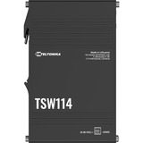 Teltonika TSW114, Switch schwarz, Ethernet Switch mit DIN-Schiene