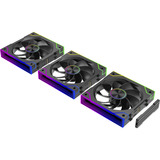 Xilence XPF360R.ARGB, Gehäuselüfter schwarz, 3er-Pack, Reverse, 125 mm