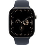 Apple Watch Series 12, Smartwatch Titan Natur, 46 mm, Sportarmband Navyblau S/M, Cellular