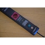 Brennenstuhl Premium-Line Steckdosenleiste 5-fach schwarz, 3 Meter, 60.000A Überspannungsschutz, 1 Main- und 4 Follow-Steckdosen