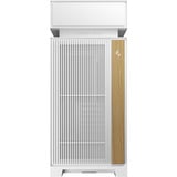 DeepCool CL660 WH, Tower-Gehäuse weiß/holz, Tempered Glass