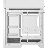 DeepCool CL660 WH, Tower-Gehäuse weiß/holz, Tempered Glass