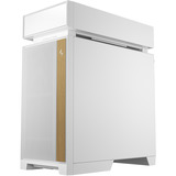DeepCool CL660 WH, Tower-Gehäuse weiß/holz, Tempered Glass