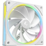 DeepCool CL660 WH, Tower-Gehäuse weiß/holz, Tempered Glass
