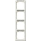 Gira Rahmen vierfach mit Beschriftungsfeld weiß, Retail