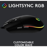 Logitech G203 LIGHTSYNC, Gaming-Maus schwarz