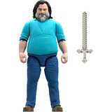 Mattel Minecraft Movie große Steve-Actionfigur, Spielfigur 30 cm große Sammelfigur