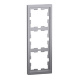 Merten Rahmen dreifach Edelstahl D-Life Typ MEG4030-6536 lackierter Thermoplast edelstahl, Retail