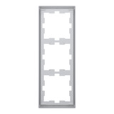 Merten Rahmen dreifach Edelstahl D-Life Typ MEG4030-6536 lackierter Thermoplast edelstahl, Retail