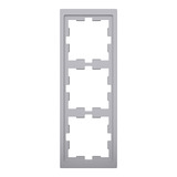 Merten Rahmen dreifach Edelstahl D-Life Typ MEG4030-6536 lackierter Thermoplast edelstahl, Retail