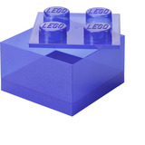 Room Copenhagen LEGO Storage Brick 4 Top Lid Glitter , Aufbewahrungsbox violett/transparent