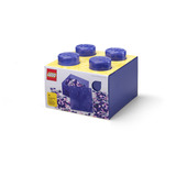 Room Copenhagen LEGO Storage Brick 4 Top Lid Glitter , Aufbewahrungsbox violett/transparent