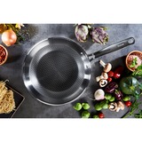 Tefal Wok-Pfanne Eternal Mesh, Ø 28cm edelstahl, mit Glasdeckel