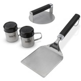 Weber Smashed Burger Set, für Plancha, 4-teilig , Presse edelstahl/schwarz