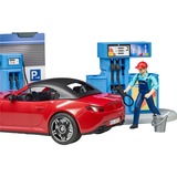 bruder bworld Tankstelle mit Waschplatz, Spielfigur 