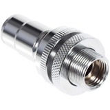 Alphacool ES Schnellverschluss BLH1A PushIn Male IG mit Schottverschraubung, Verbindung chrom