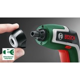 Bosch Heimwerken & Garten Akkuschrauber IXO 7 Wasserwagen-Set 3,6Volt grün/schwarz, Li-Ionen Akku 2,0Ah, Wasserwaage 12cm, Bitsatz