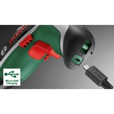 Bosch Heimwerken & Garten Akkuschrauber IXO 7 Wasserwagen-Set 3,6Volt grün/schwarz, Li-Ionen Akku 2,0Ah, Wasserwaage 12cm, Bitsatz