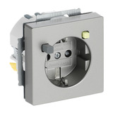 Busch-Jaeger Fehlerstromschutzschalter Einsatz Steckdose CEE 7/3 Typ F edelstahl, Retail