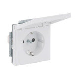 Busch-Jaeger Schutzkontaktsteckdose Einsatz mit erhöhtem Berührungsschutz weiß (matt), Retail