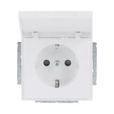 Busch-Jaeger Schutzkontaktsteckdose Einsatz mit erhöhtem Berührungsschutz weiß (matt), Retail