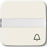 Busch-Jaeger Wippe weiß Symbol Klingel mit Beschriftungsfeld weiß, Retail