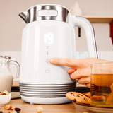 Cecotec ThermoSense 600 Touch White Electric Kettle, Wasserkocher weiß/edelstahl, 2.200 Watt, 1,7 Liter