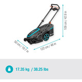 GARDENA Akku-Rasenmäher PowerMax Duo 46/36V P4A, Ready-To-Use-Set 2, 36Volt (2x18V) schwarz/grau, 2x Li-Ion Akku 2,5Ah, POWER FOR ALL ALLIANCE