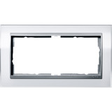 Gira Abdeckrahmen mit Zwischenrahmen lackiert glänzend Kunststoff Thermoplast IP20, Abdeckung weiß, Retail