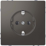 Merten Schutzkontakt-Steckdose mit Steckklemmen, Unterputz, 16 Ampere, 250 Volt, IP20 anthrazit, Retail